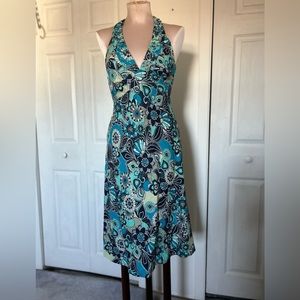 Spiegel halter floral linen dress size 4